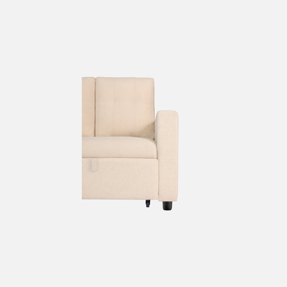 Ease Fabric Sofa cum Bed | 3 seater | Iconic Beige |  Duroflex Furniture