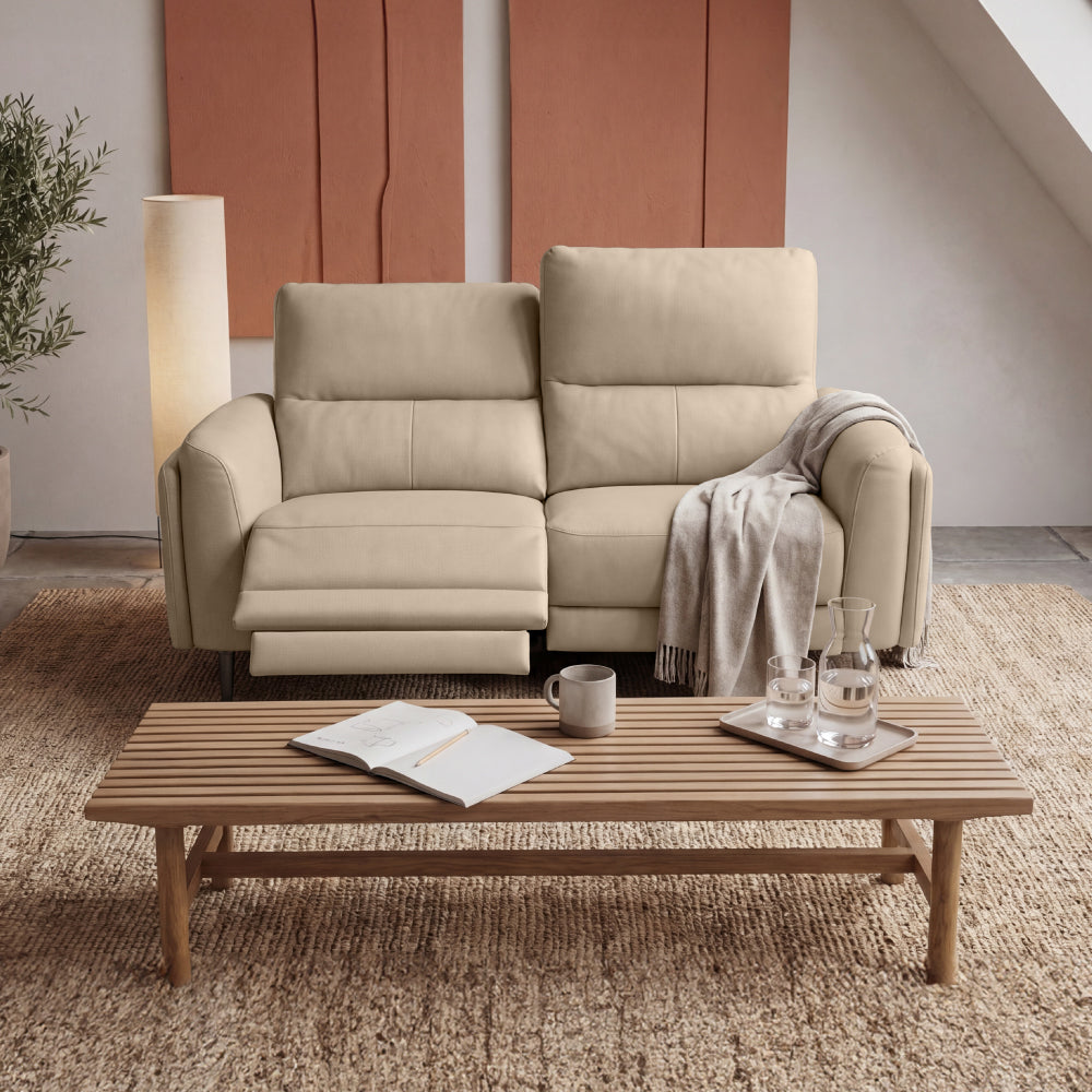 Rhapsody mov.E Beige Leatherette 2 Seater Sofa