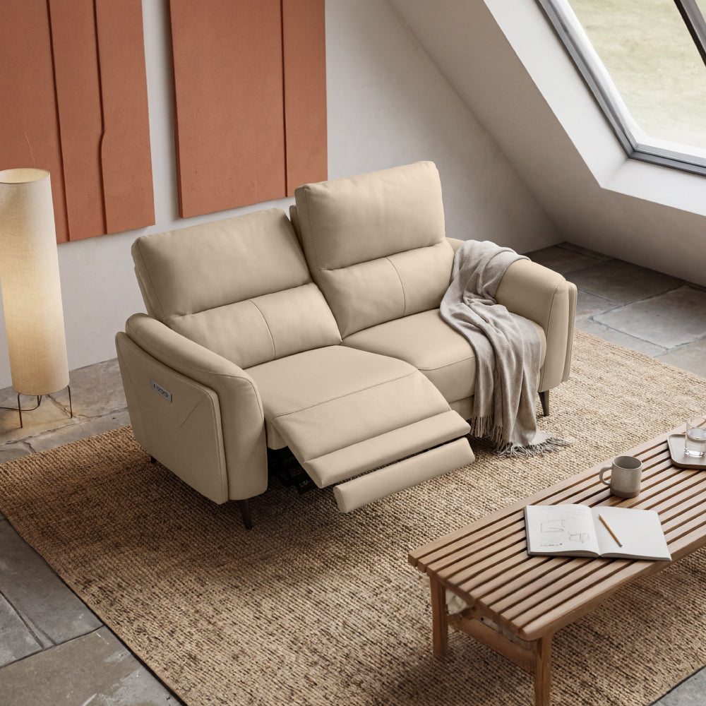 Rhapsody mov.E Beige Leatherette 2 Seater Sofa