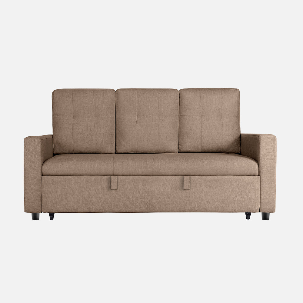 Ease Fabric Sofa cum Bed | 3 seater | Plaster Brown |  Duroflex Furniture