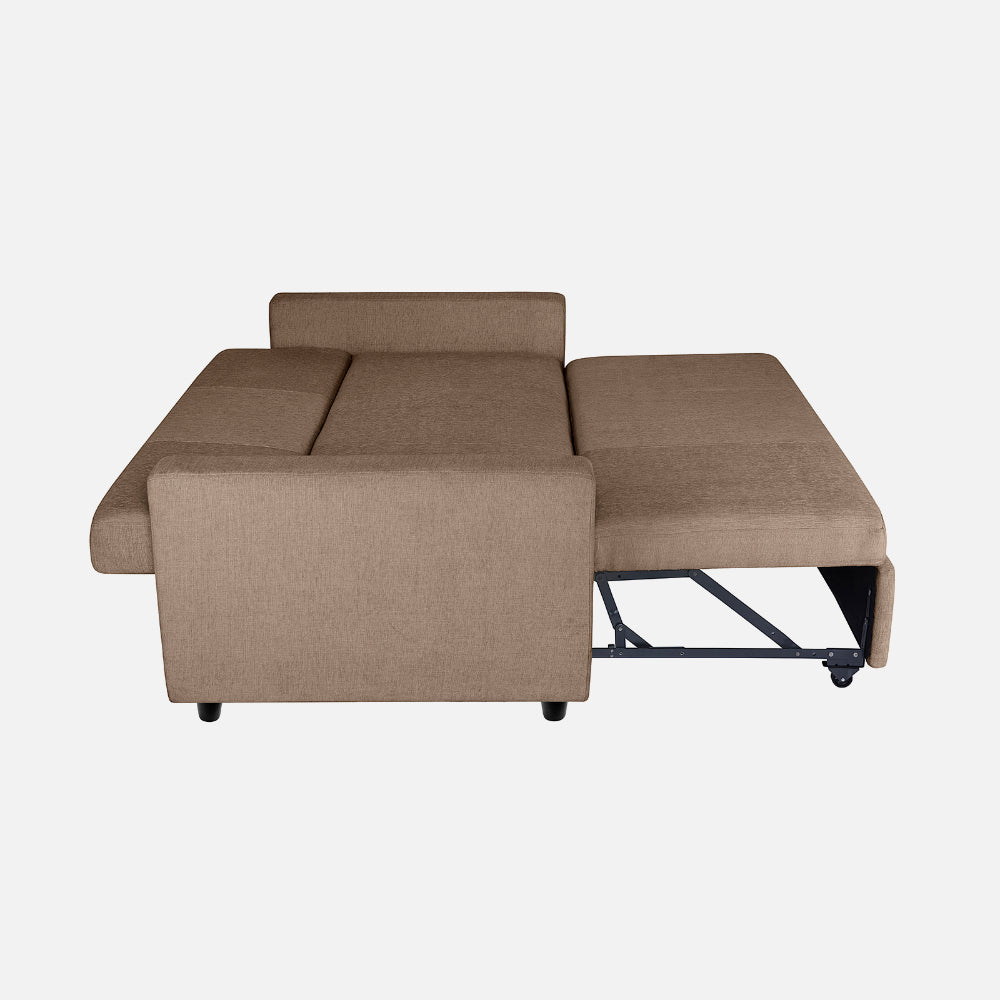 Ease Fabric Sofa cum Bed | 3 seater | Plaster Brown |  Duroflex Furniture