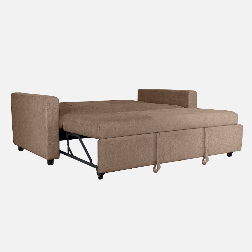 Ease Fabric Sofa cum Bed | 3 seater | Plaster Brown |  Duroflex Furniture