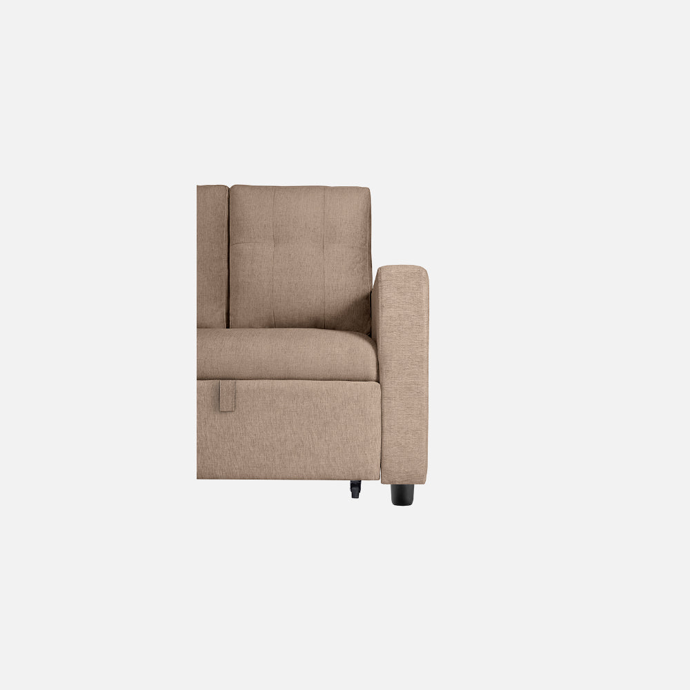 Ease Fabric Sofa cum Bed | 3 seater | Plaster Brown |  Duroflex Furniture
