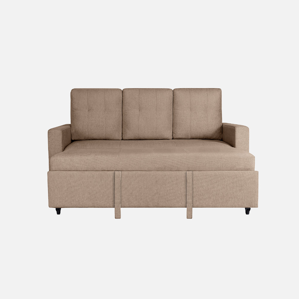Ease Fabric Sofa cum Bed | 3 seater | Plaster Brown |  Duroflex Furniture