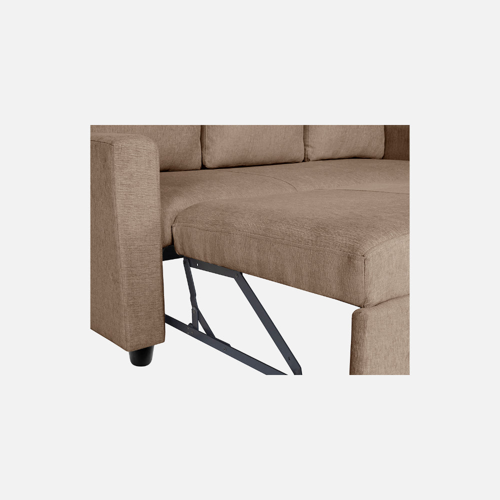 Ease Fabric Sofa cum Bed | 3 seater | Plaster Brown |  Duroflex Furniture