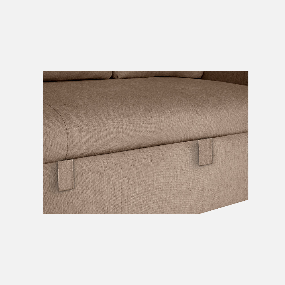 Ease Plaster Brown Fabric Sofa cum Bed