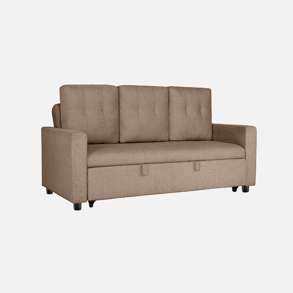 Ease Fabric Sofa cum Bed | 3 seater | Plaster Brown |  Duroflex Furniture