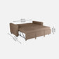 Ease Fabric Sofa cum Bed | 3 seater | Plaster Brown |  Duroflex Furniture