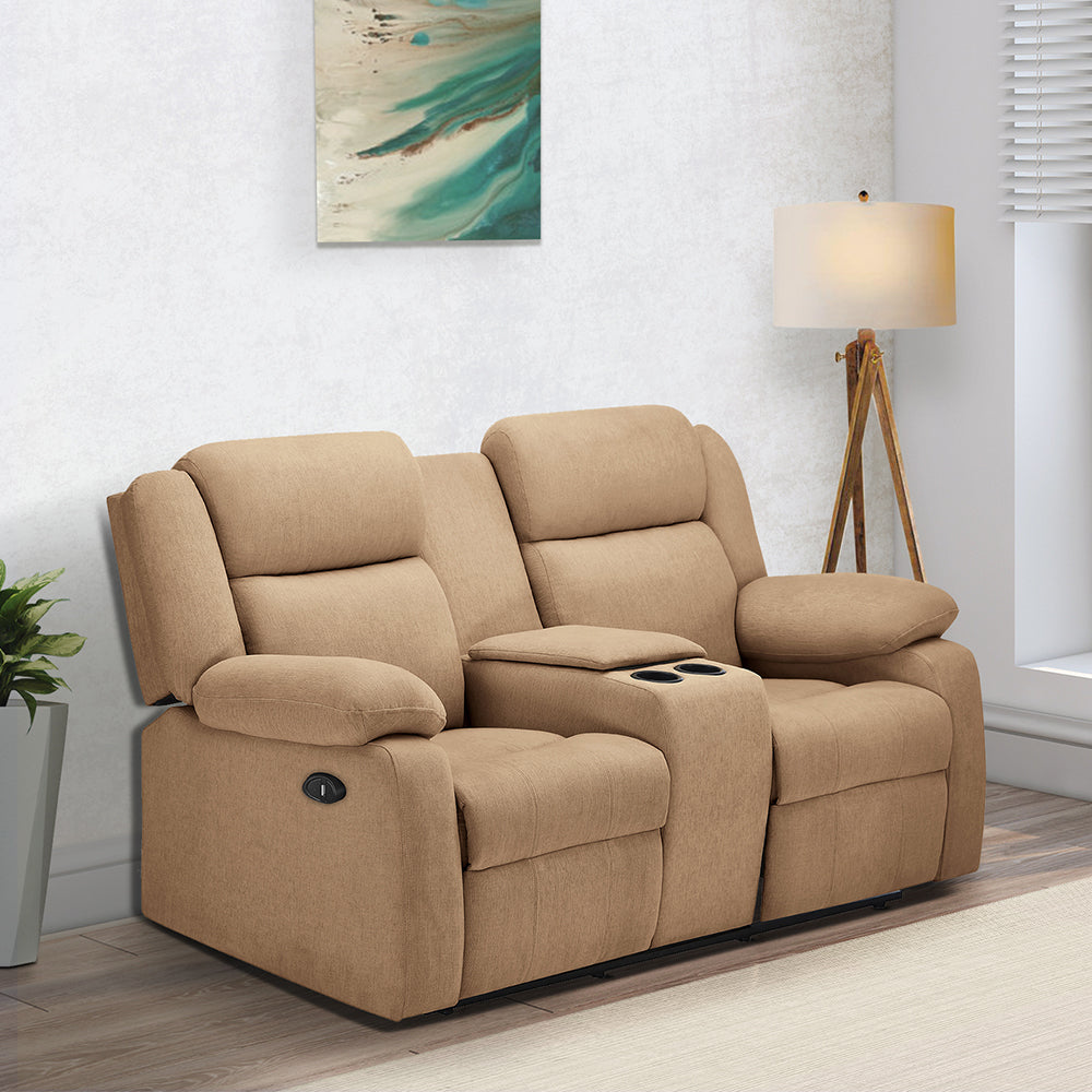 Avalon E Twin Motorized Recliner |  2 seater |  Plaster Brown |  Duroflex Furniture