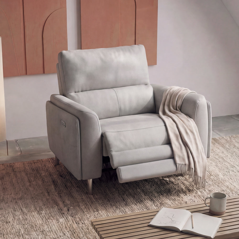 Rhapsody mov.E Dark Grey Leatherette 1 Seater Sofa