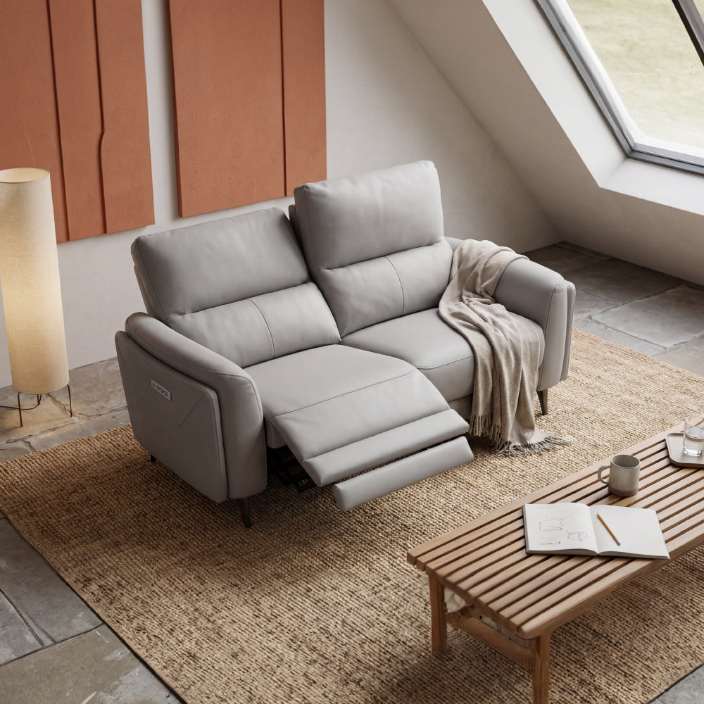 Rhapsody mov.E Dark Grey Leatherette 2 Seater Sofa