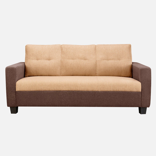 Ease Sand Brown Fabric 3 Seater Sofa