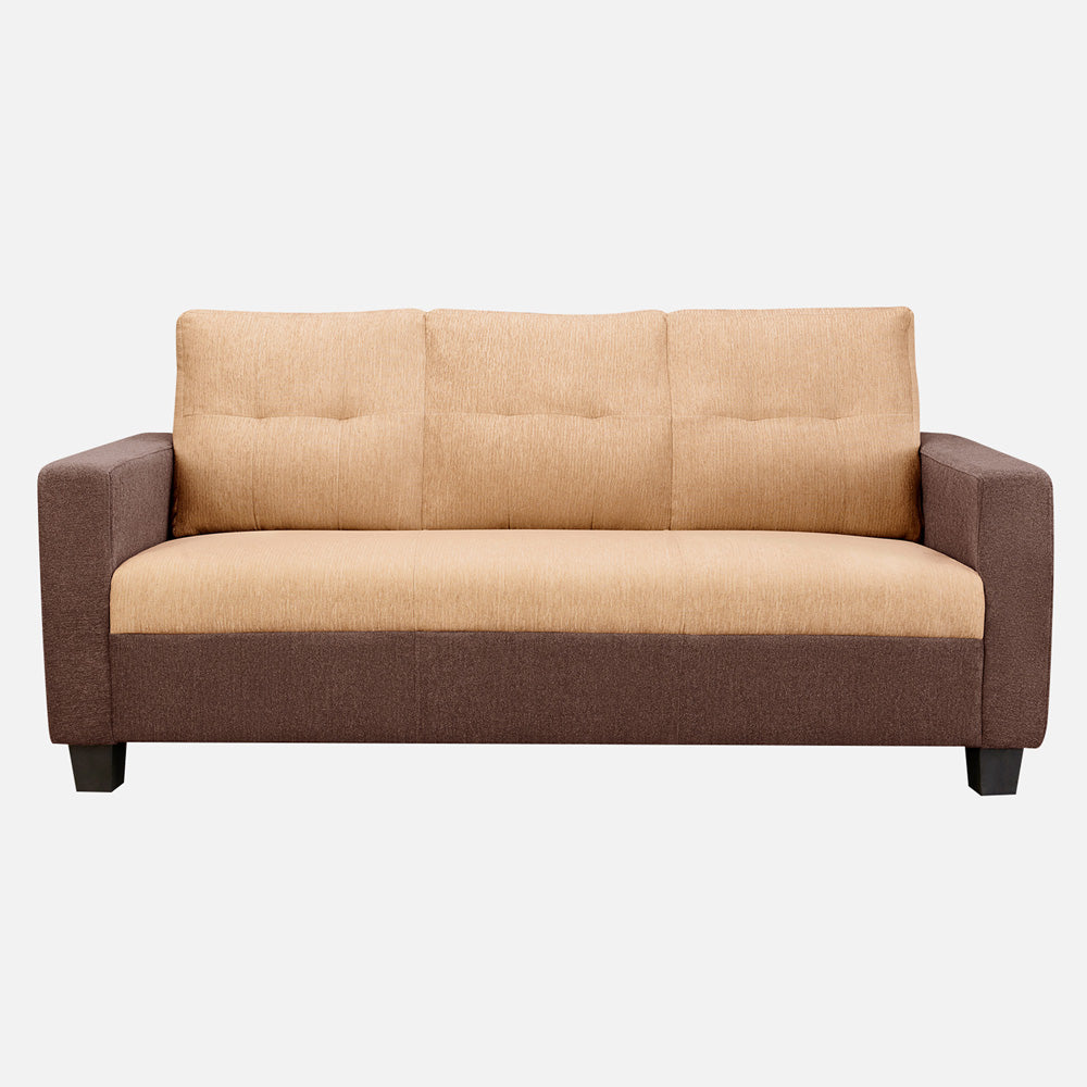 Ease Fabric Sofa | 3 seater | Sand Brown |  Duroflex Furniture