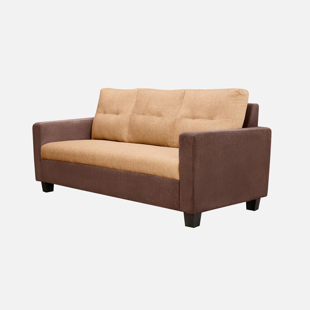 Ease Fabric Sofa | 3 seater | Sand Brown |  Duroflex Furniture