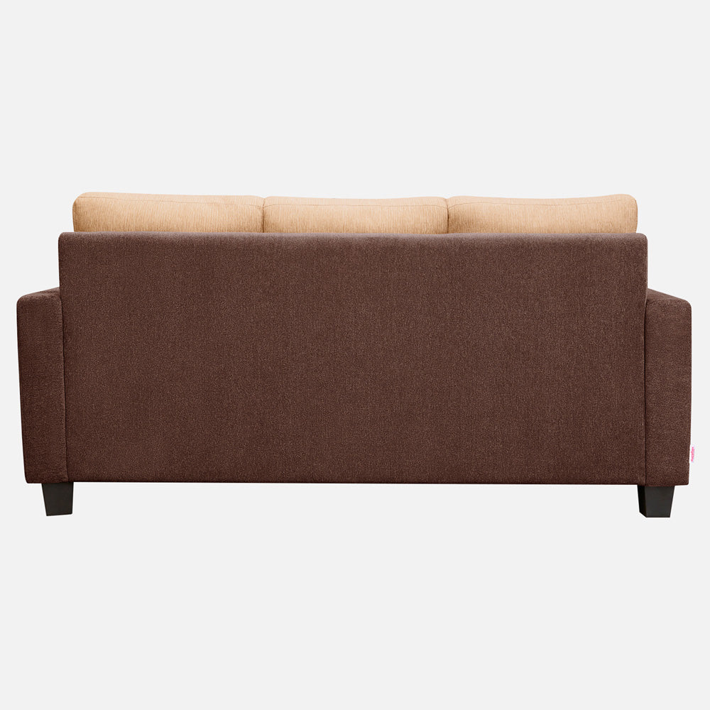 Ease Fabric Sofa | 3 seater | Sand Brown |  Duroflex Furniture
