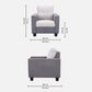 Ease Cool Grey Fabric 1 seater sofa