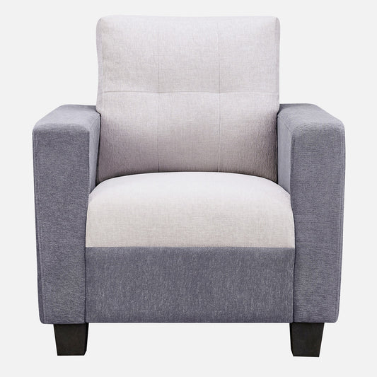 Ease Cool Grey Fabric 1 seater sofa