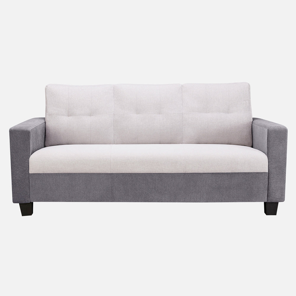 Ease Cool Grey Fabric 3 Seater Sofa