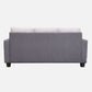 Ease Cool Grey Fabric 3 Seater Sofa