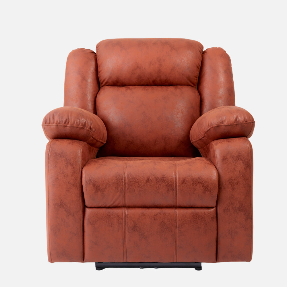 Avalon Motorized Electric Powered  Suede Recliner |  1 seater | Desert Orange |  Duroflex Furniture