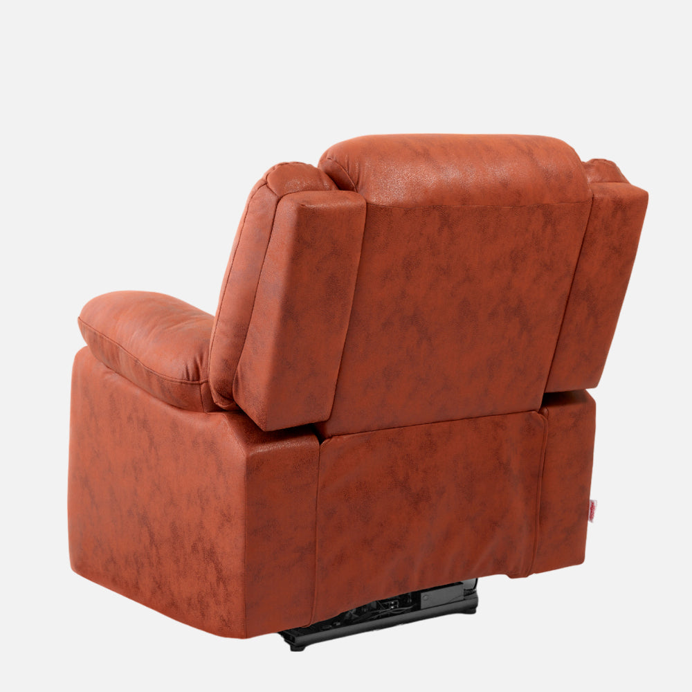 Avalon Motorized Electric Powered  Suede Recliner |  1 seater | Desert Orange |  Duroflex Furniture