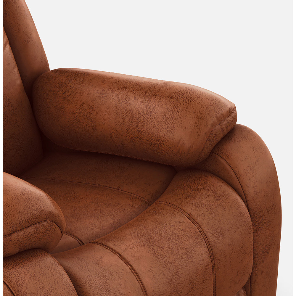 Orange fabric 2025 recliner