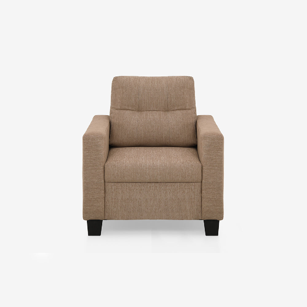 Ease Fabric Sofa | 1 seater | Brown |  Duroflex Furniture