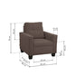 Ease Saddle Brown Fabric 1 seater sofa