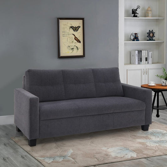 Ease Grey Fabric 3 Seater Sofa