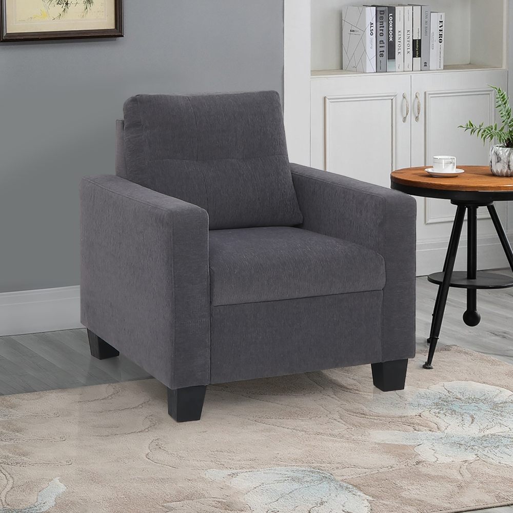 Ease Grey Fabric 1 seater sofa