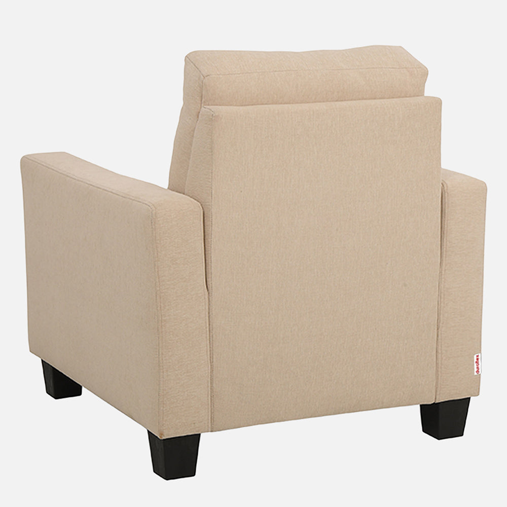 Ease Beige Fabric 1 seater sofa