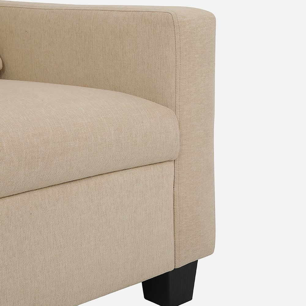 Ease Fabric Sofa | 1 seater | Beige |  Duroflex Furniture