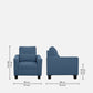 Ease Blue Fabric Sofa