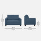 Ease Blue Fabric Sofa