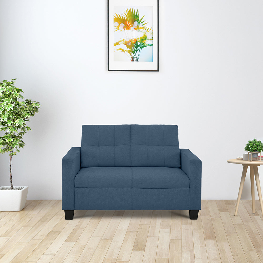 Ease Blue Fabric 2 Seater Sofa