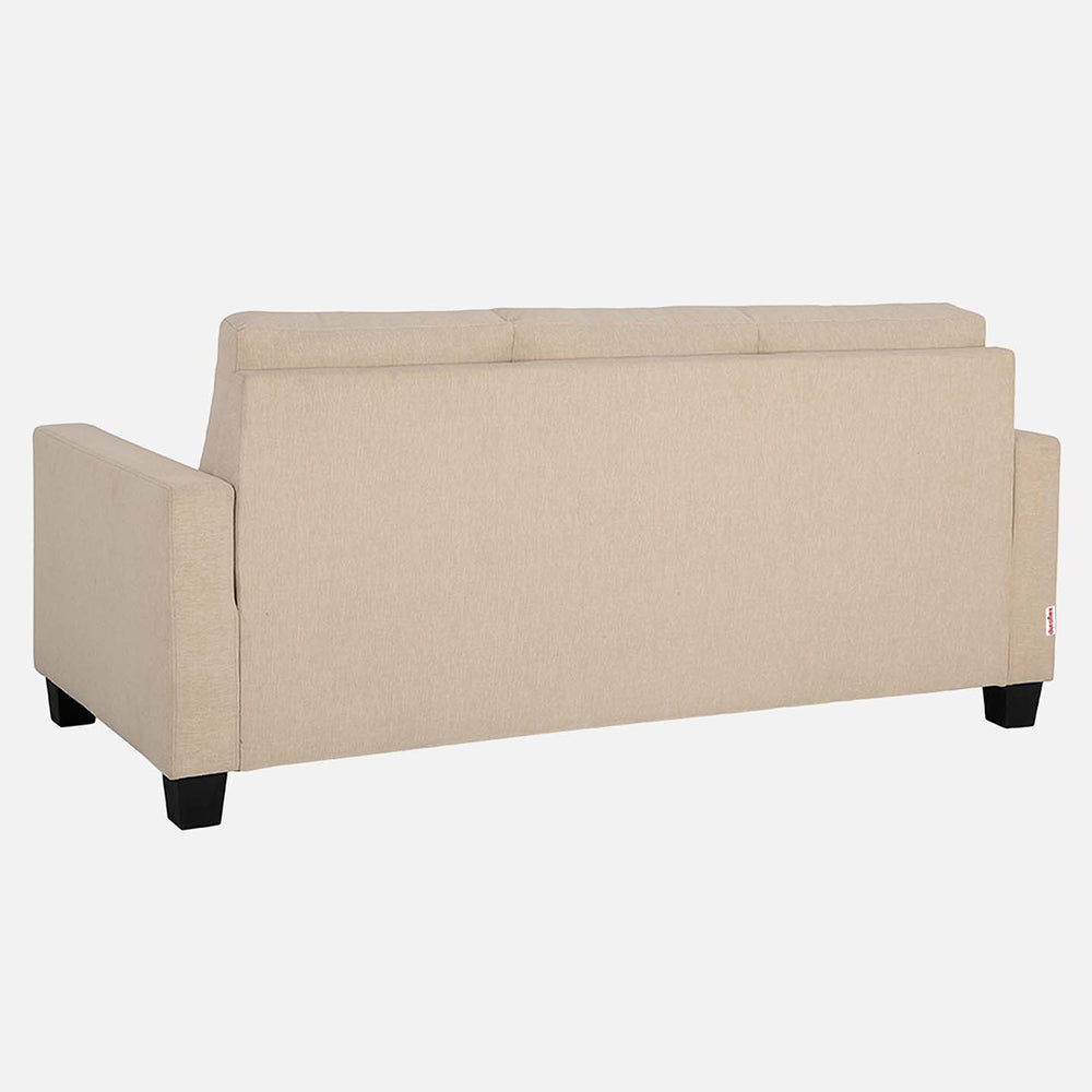 Ease Beige Fabric 3 Seater Sofa