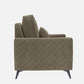 Eden Quartz Brown Fabric 1 Seater Sofa