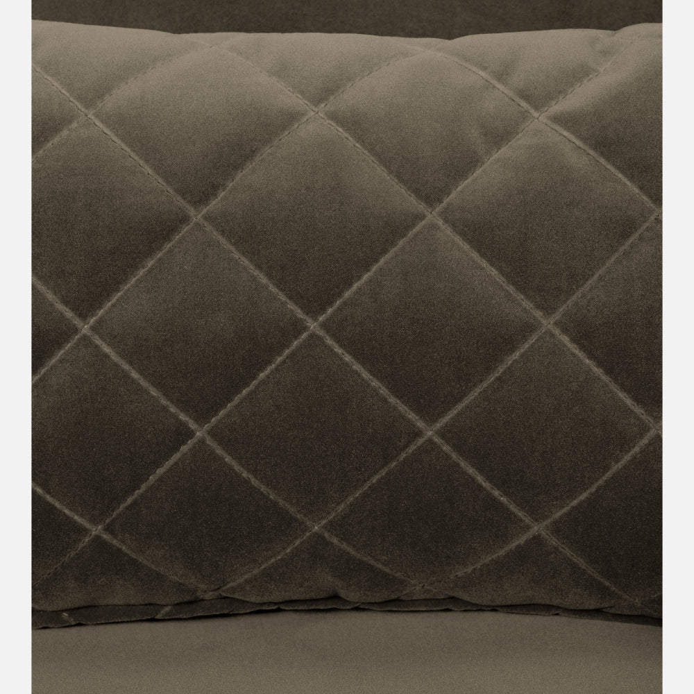 Eden Quartz Brown Fabric 2 Seater Sofa With Lounger