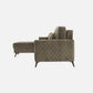 Eden Quartz Brown Fabric 2 Seater Sofa With Lounger