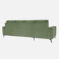 Eden Jade Green Fabric 3 Seater Sofa With Lounger