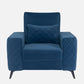 Eden Sapphire Blue Fabric 1 Seater Sofa