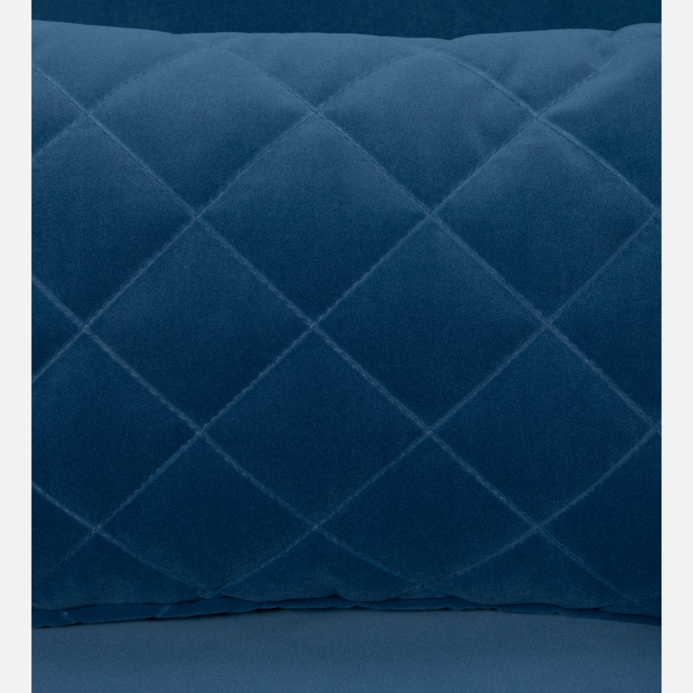 Eden Sapphire Blue Fabric Ottoman