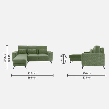 Eden Fabric Sofa | 2 seater | Green |  Duroflex Furniture