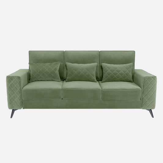 Eden Jade Green Fabric 3 Seater Sofa