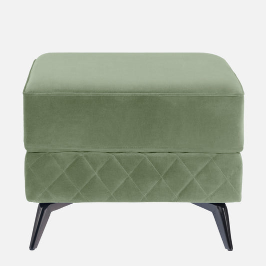 Eden Jade Green Fabric Ottoman