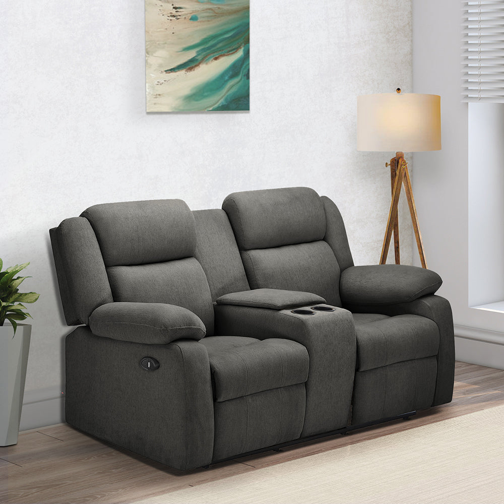 Avalon E Twin Motorized  Recliner |  2 seater | Graphite Grey |  Duroflex Furniture