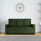 Ease Fabric Sofa cum Bed | 3 seater | Sap Green |  Duroflex Furniture