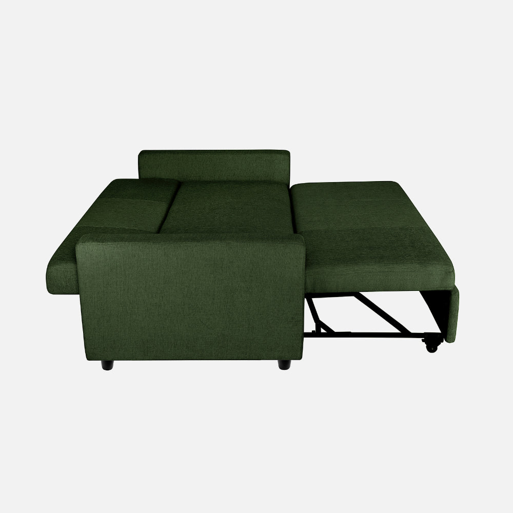 Ease Fabric Sofa cum Bed | 3 seater | Sap Green |  Duroflex Furniture