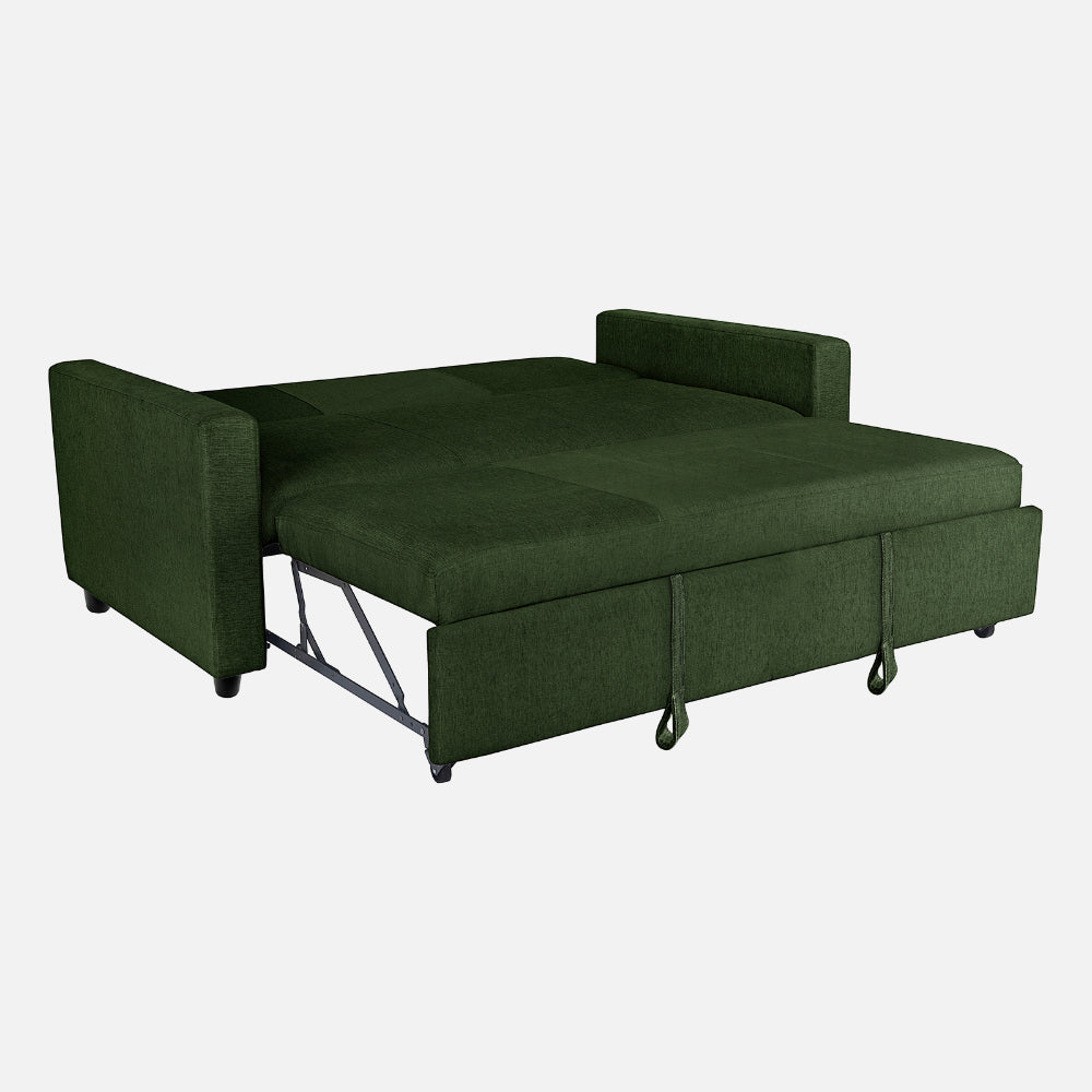 Ease Fabric Sofa cum Bed | 3 seater | Sap Green |  Duroflex Furniture