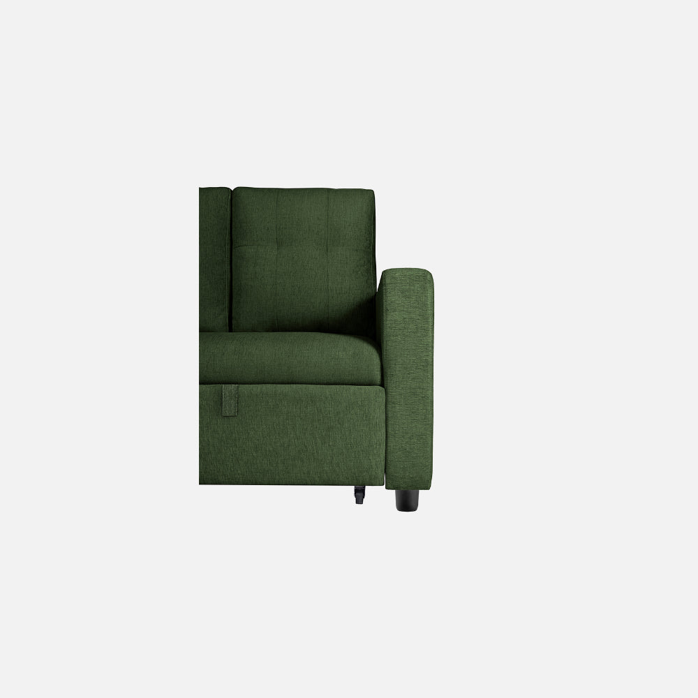 Ease Fabric Sofa cum Bed | 3 seater | Sap Green |  Duroflex Furniture